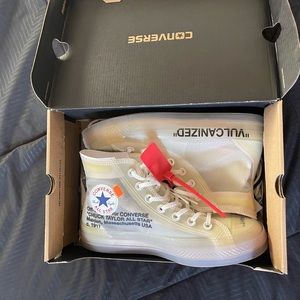 Off White Converse, Size 6M, 8W! Worn Once, Great Condition!